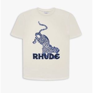 Mens authentic Rhude leopard t-shirt nwt size small. Off white.  Hard to find!